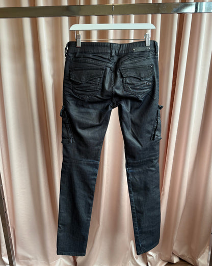 Parasuco Coated Stretch Denim Cargo Pants