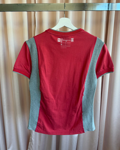 D&G F/W 2006 "Training Athletic" Two Tone Graphic V-Neck T-Shirt