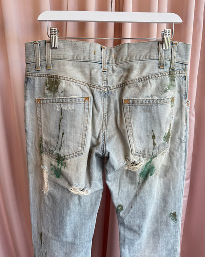 Dolce & Gabbana Distressed Paint Splatter Denim