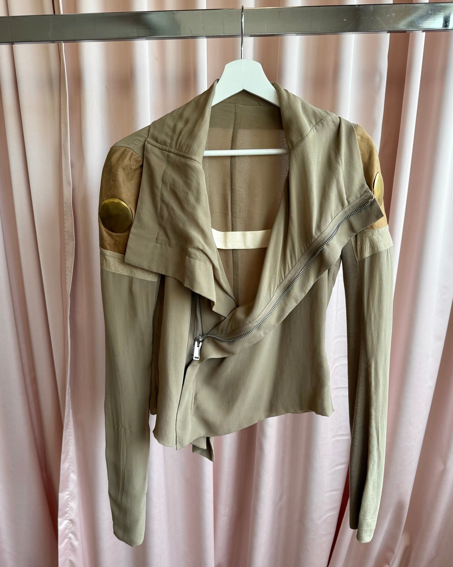 Rick Owens S/S 13 Island Olmar & Mirta Brass Shoulder Silk Jacket