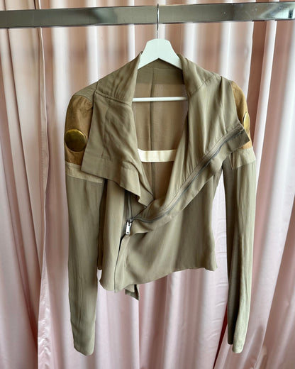 Rick Owens S/S 13 Island Olmar & Mirta Brass Shoulder Silk Jacket