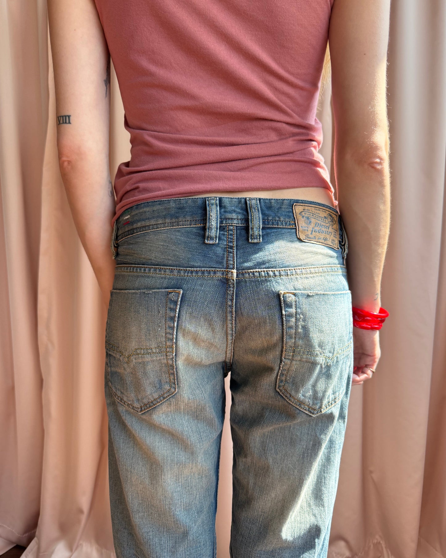 Diesel “Viker” Faded & Distressed Denim