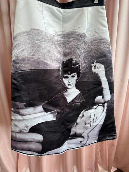 Italian Brand Sophia Loren Print Skirt