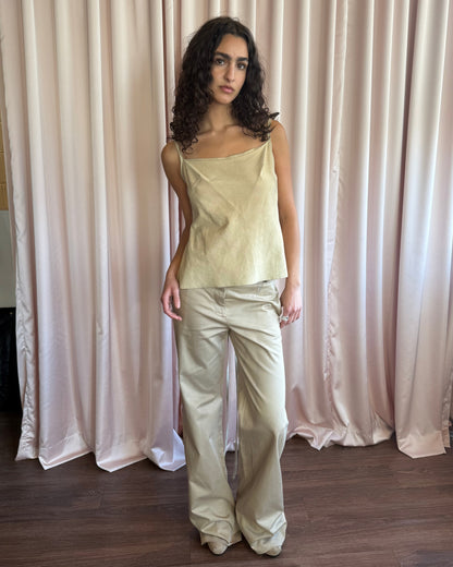 Plein Sud Deadstock S/S 2002 Wide Leg Frayed Waist Trousers
