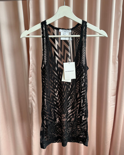 Givenchy S/S 2010 by Riccardo Tisci Sheer Black Tank Top