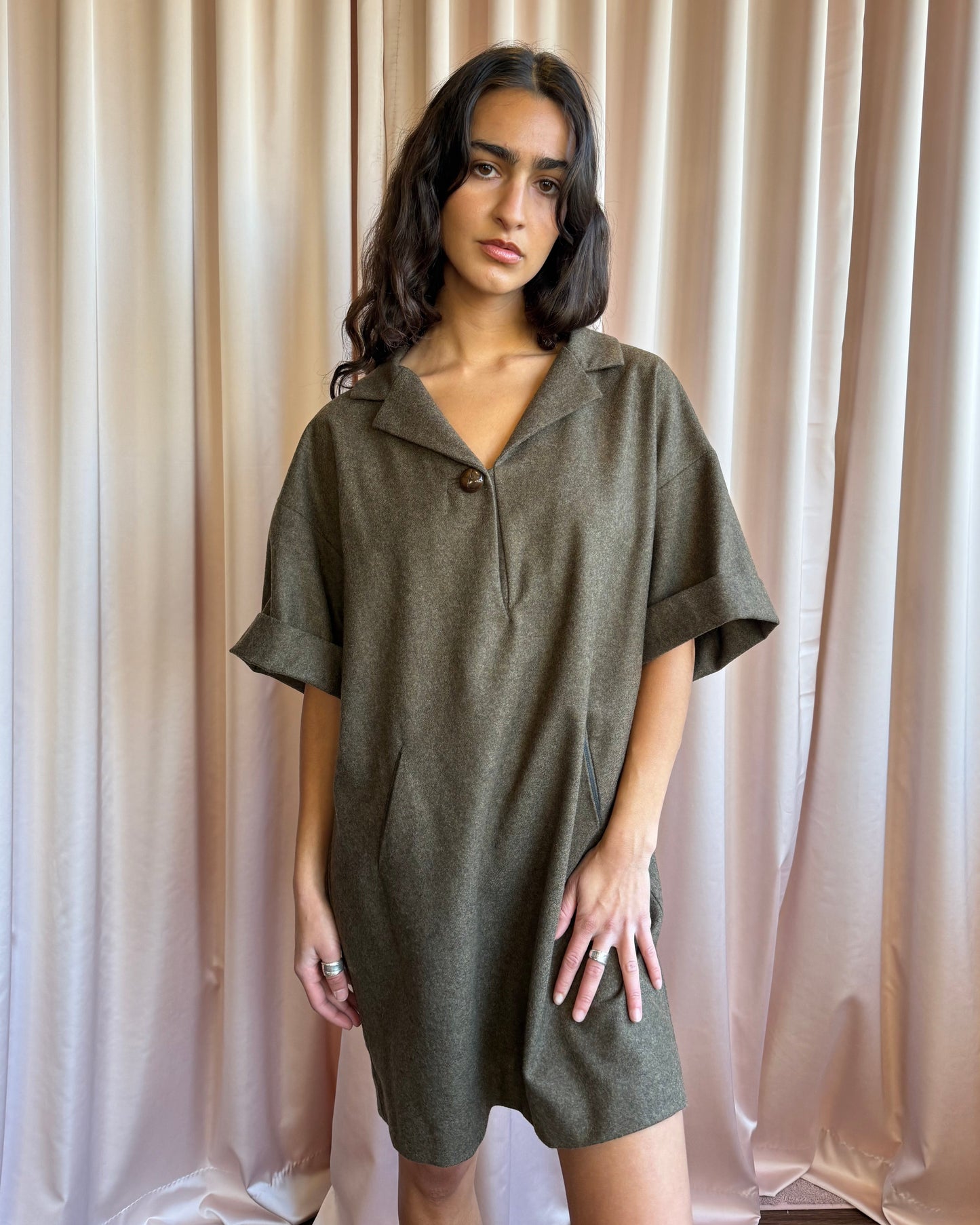 Isabel Marant Wool & Cashmere Collared Dress