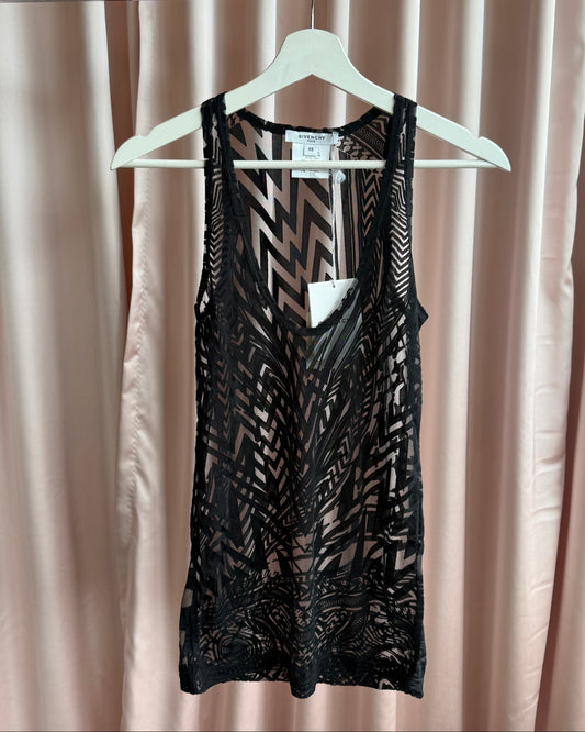 Givenchy S/S 2010 by Riccardo Tisci Sheer Black Tank Top
