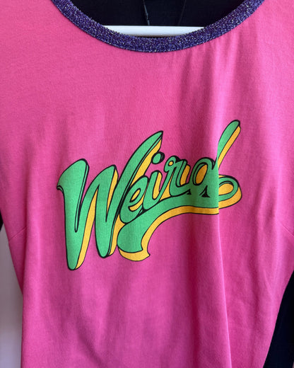 D&G 2000's "Weird" Poodle Graphic Two Tone Long Sleeve Top