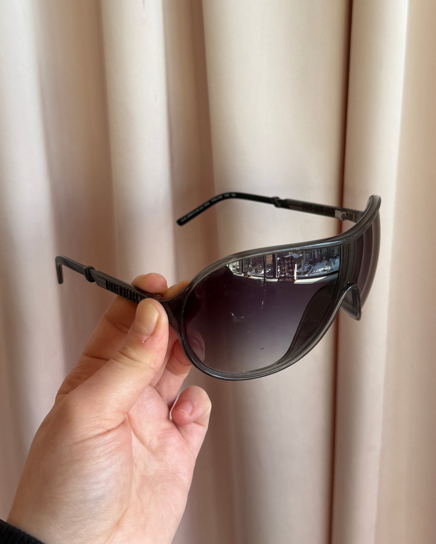 Bikkembergs Grey & Black Plastic  Aviator Sunglasses