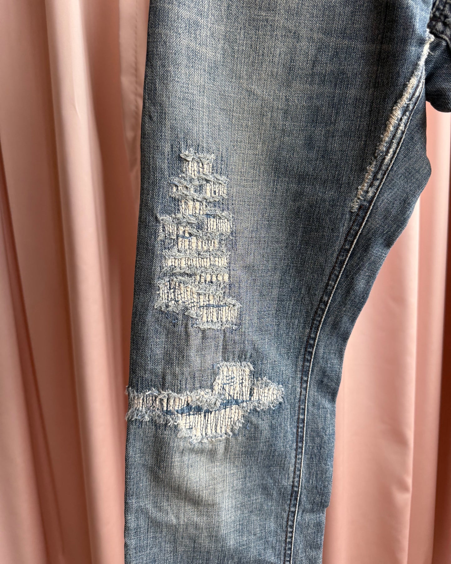 Dolce & Gabbana Distressed Mid Wash Denim