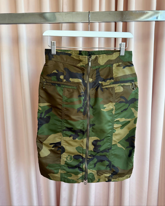 Hysteric Glamour Camouflage Print Nylon Liner Skirt