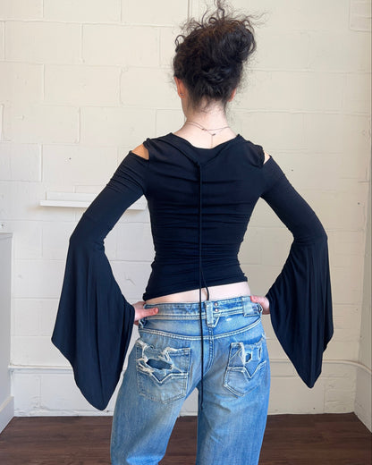Italian Designer Open Shoulder Top