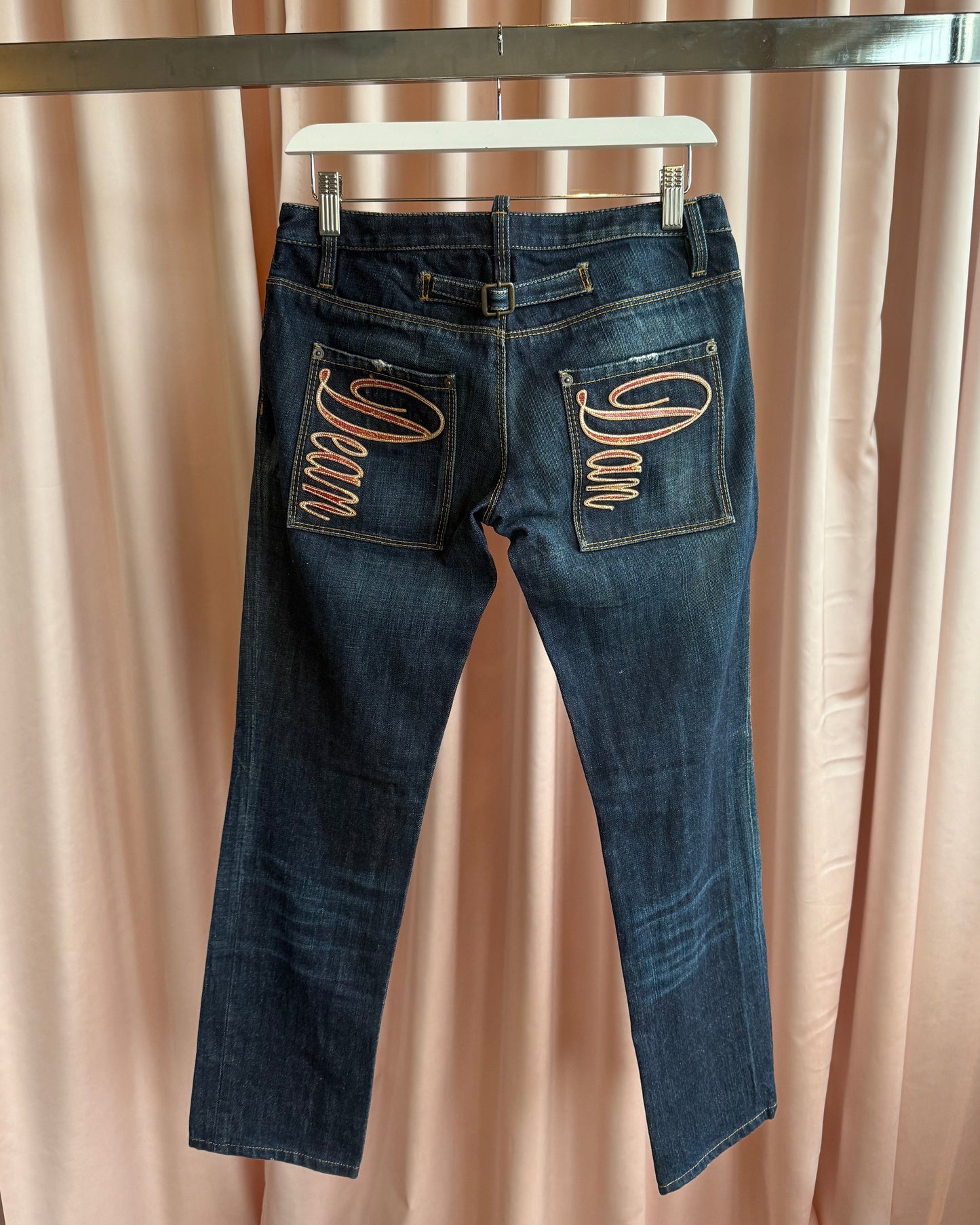 Dsquared² F/W 2007 "Dean & Dan" Buckle Back Low Rise Denim