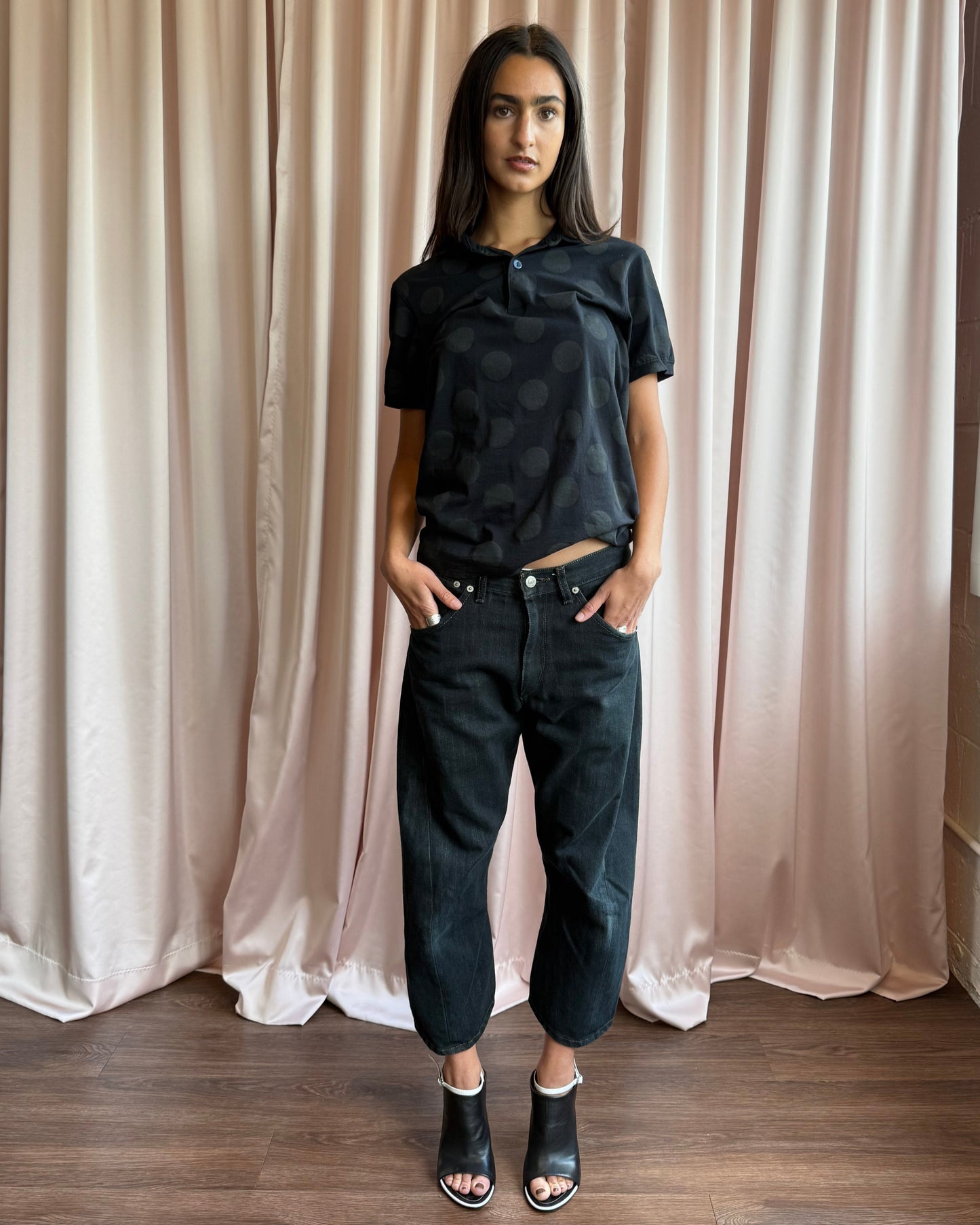 Levi’s Engineered Jeans Tight Black Cropped Denim