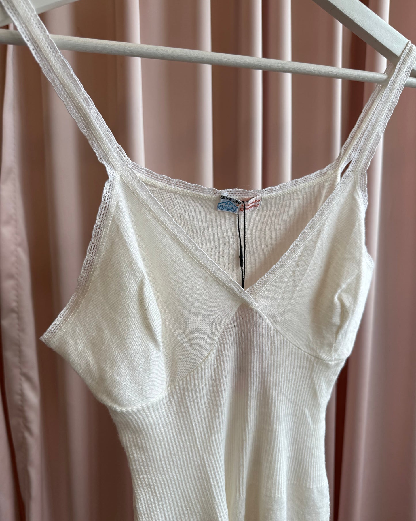 Italian Pointelle Wool Blend Ribbed Tank Top