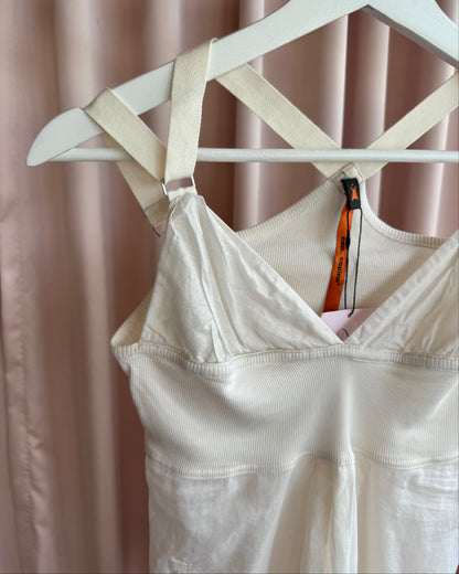 Cop Copine Cream Double Strap Babydoll Heart Top