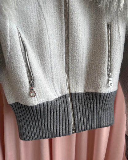 Marc Jacobs Kalgan & Mongolian Lamb Shearling Fur Grey Jacket