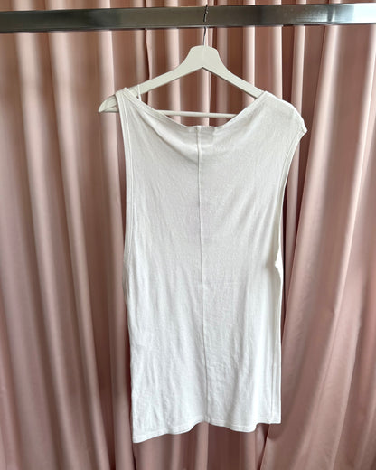 MM6 Maison Martin Margiela 2012 White Asymmetric Tank Dress