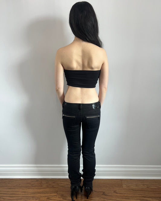 Diesel Black Low Rise Skinny Jeans