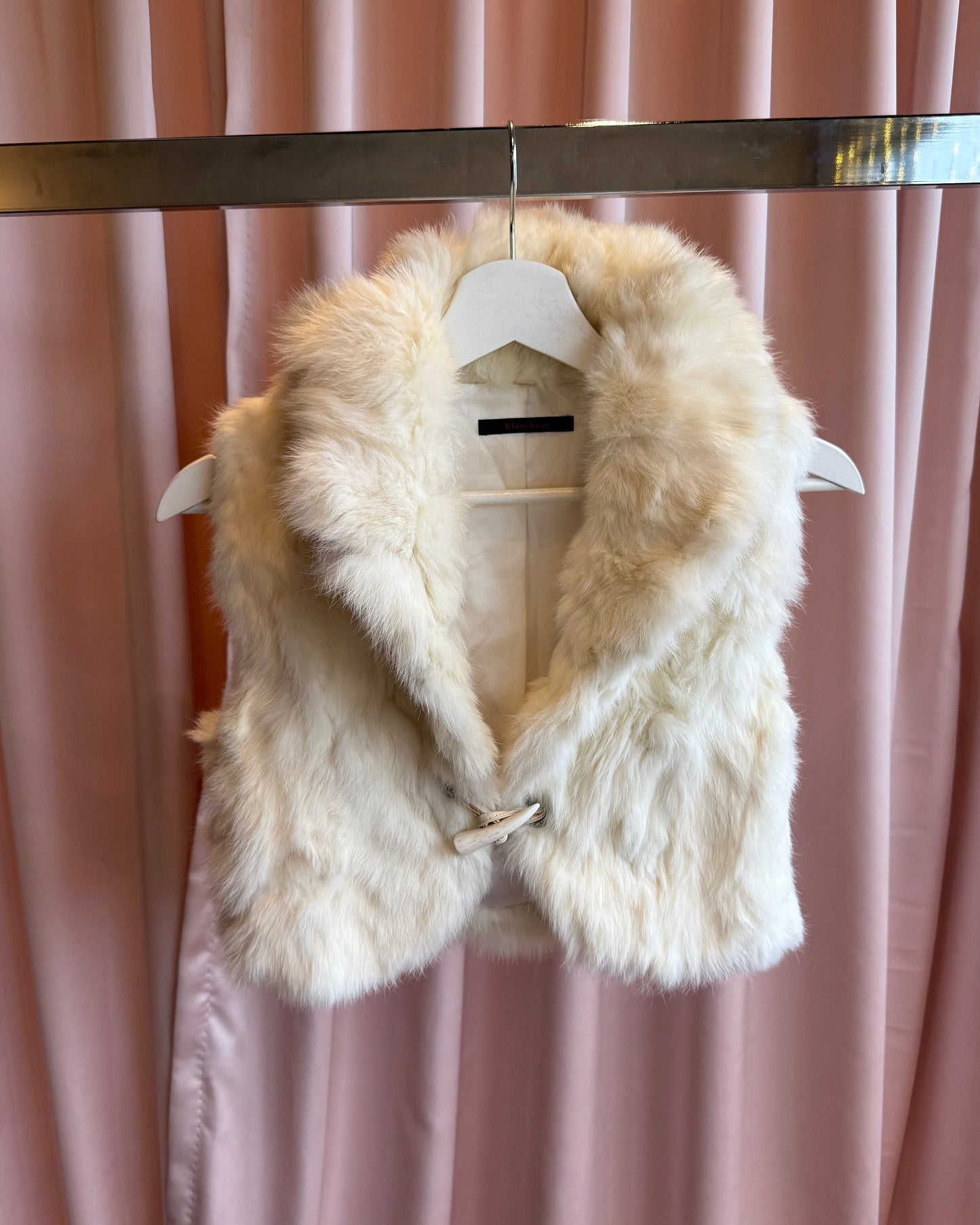 Genuine White Rabbit Fur Vest