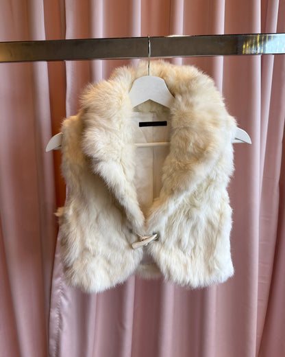 Genuine White Rabbit Fur Vest