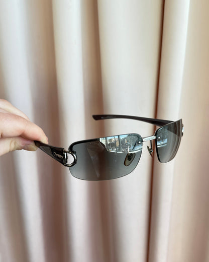 Gucci 2744 F/S Horsebit Black Half-Rim Sunglasses