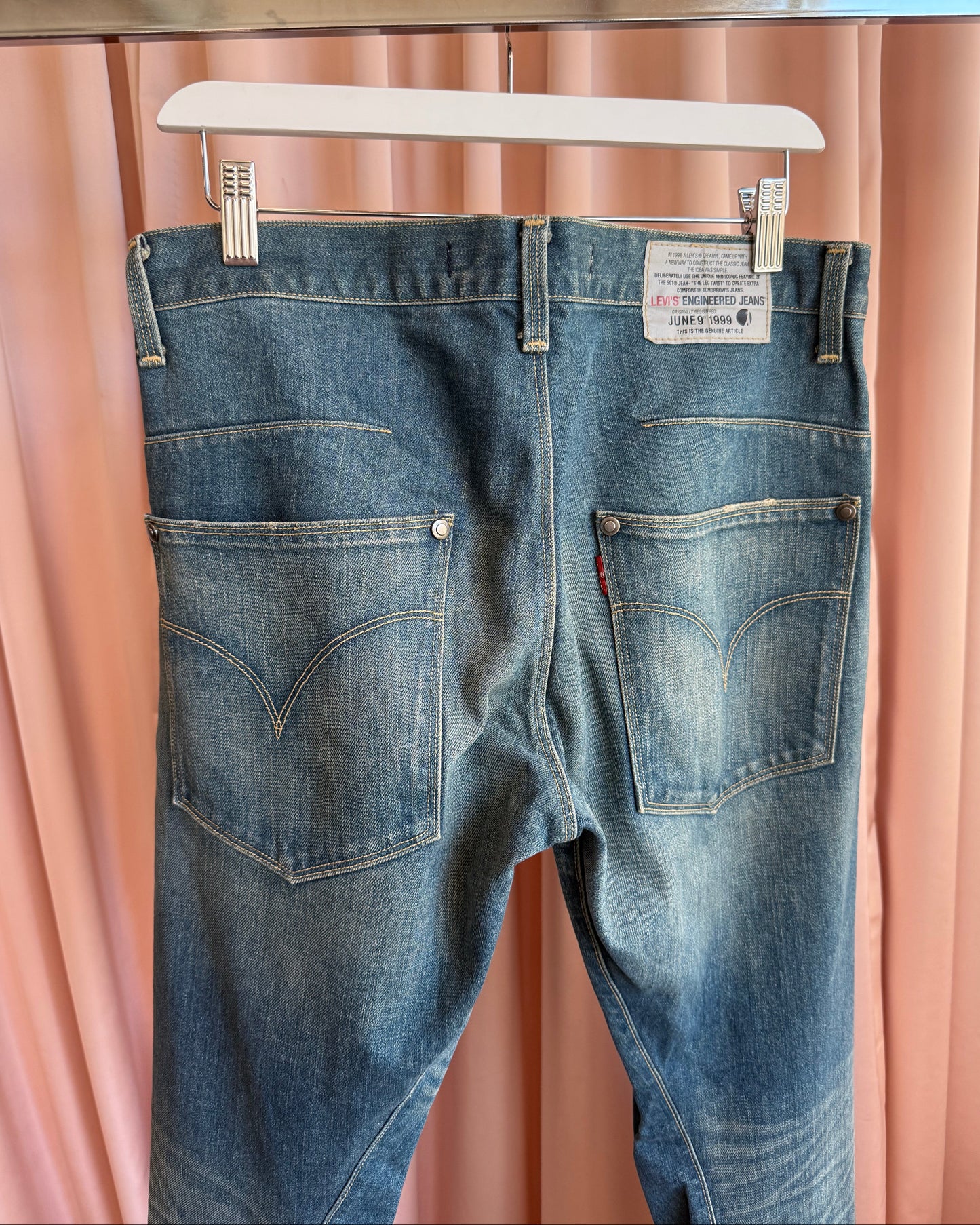 Levi's Engineered Jeans Faded Blue Twist Denim