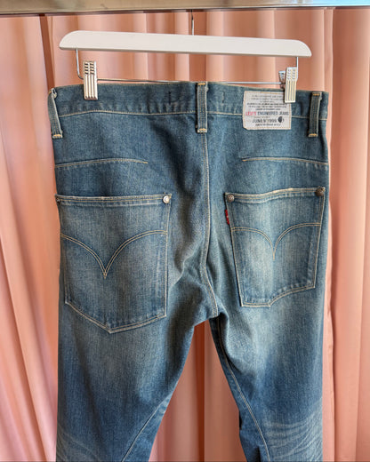 Levi's Engineered Jeans Faded Blue Twist Denim