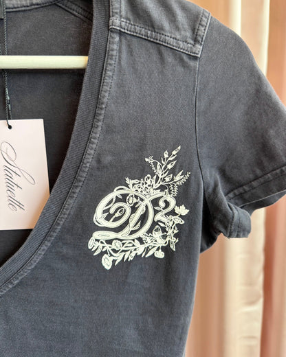 Dsquared² F/W 2009 Faded Black V-Neck T-Shirt