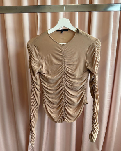 Gucci F/W 1999 by Tom Ford Runway Ruched Long Sleeve Blouse