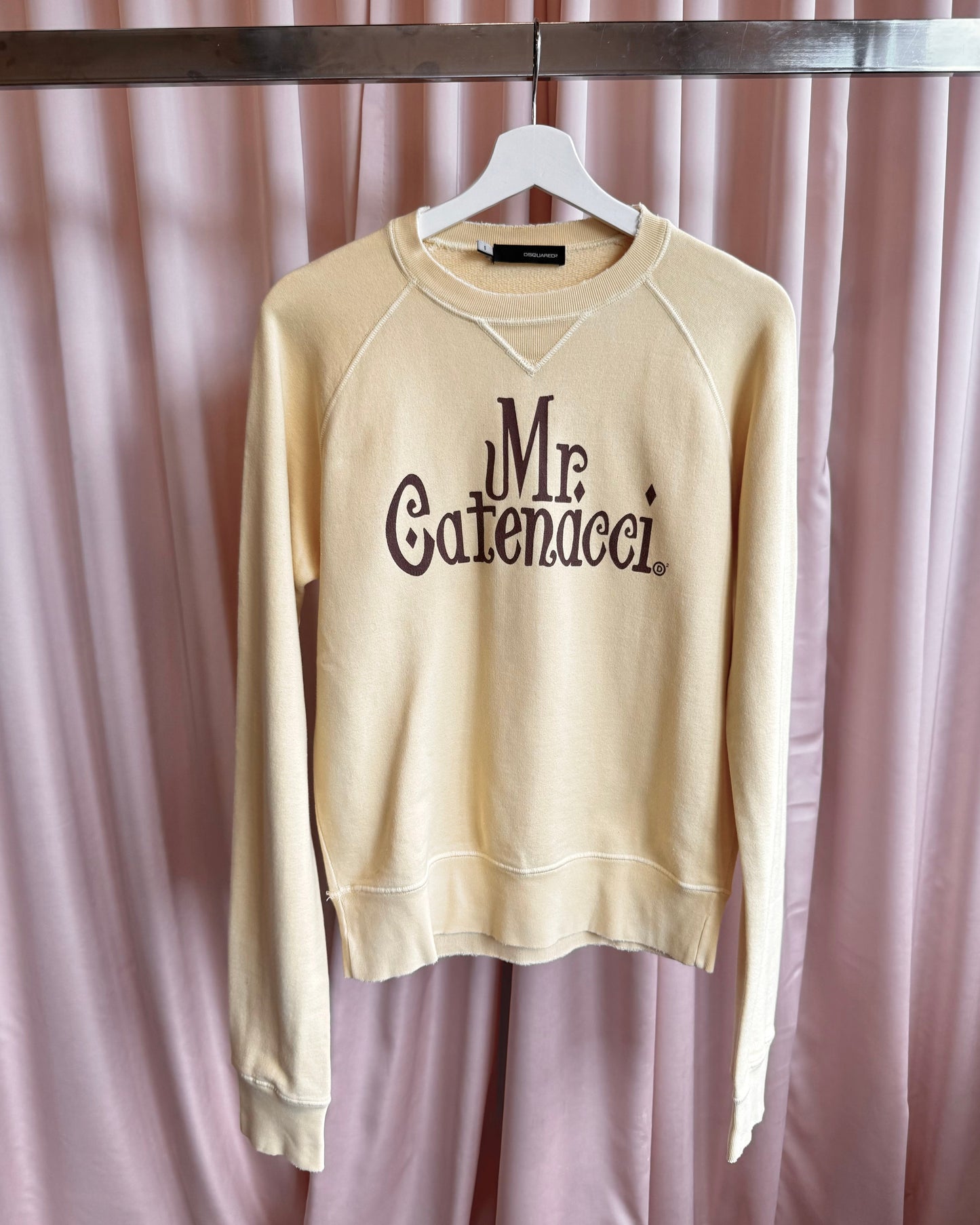 Dsquared² S/S 2006 "Mr. Catenacci" Pale Yellow Crewneck Sweatshirt