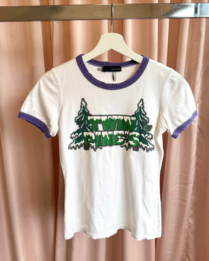 Dsquared² F/W 2004 "Twin Pines" Graphic Ringer T-Shirt