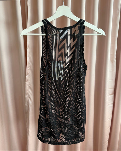 Givenchy S/S 2010 by Riccardo Tisci Sheer Black Tank Top