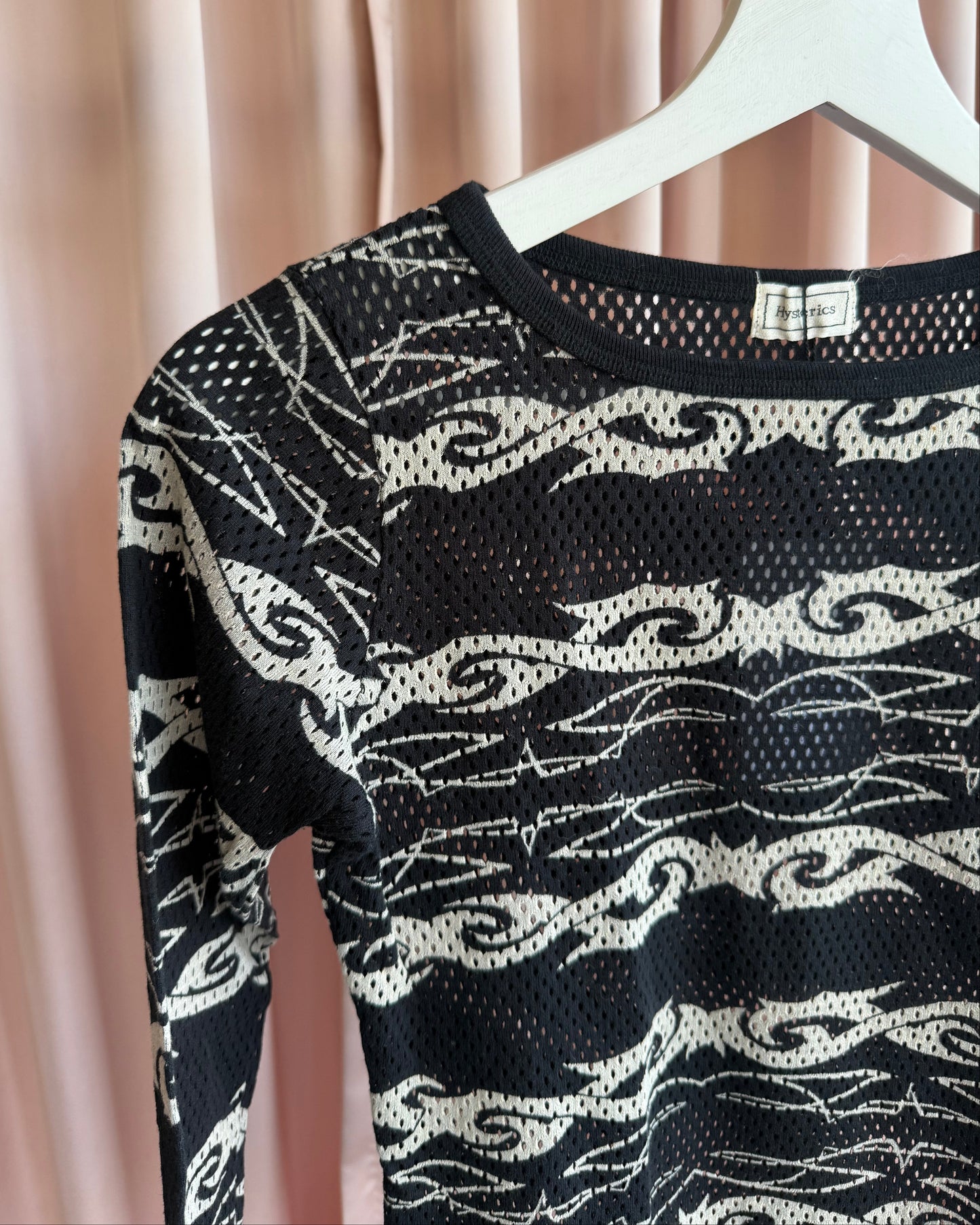 Hysterics 90's Tribal Tattoo Print Long Sleeve Top