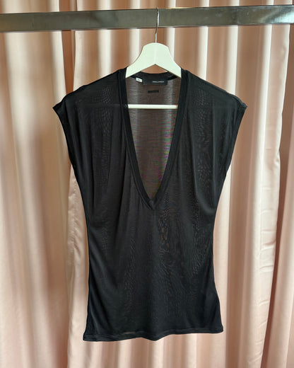 Dsquared² S/S 2009 100% Silk Black V-Neck Top