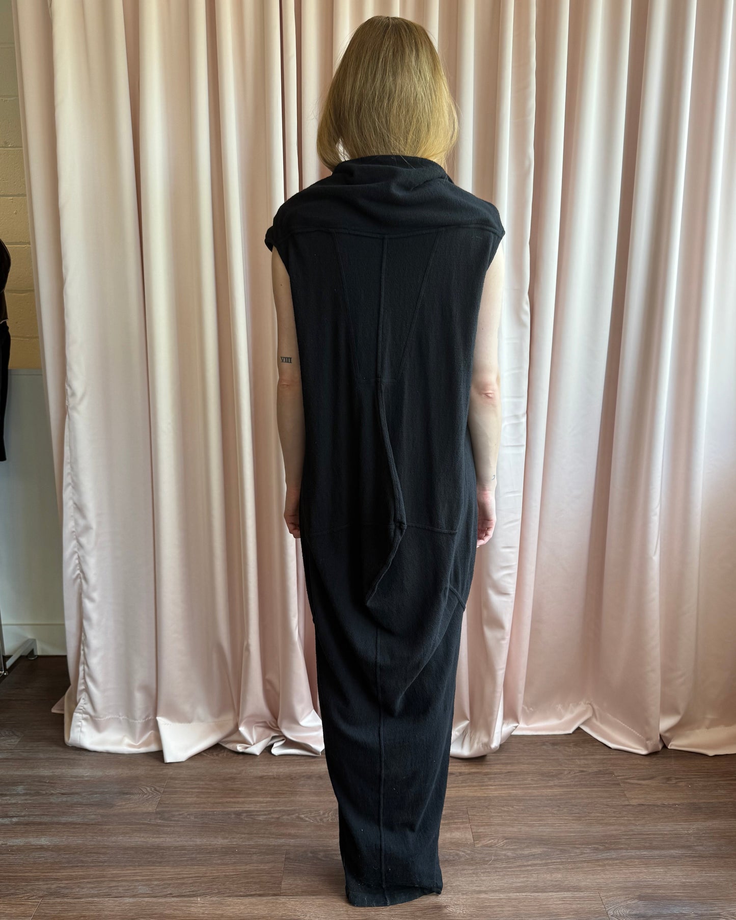 Rick Owens DRKSHDW F/W 16 Black High Low Dress