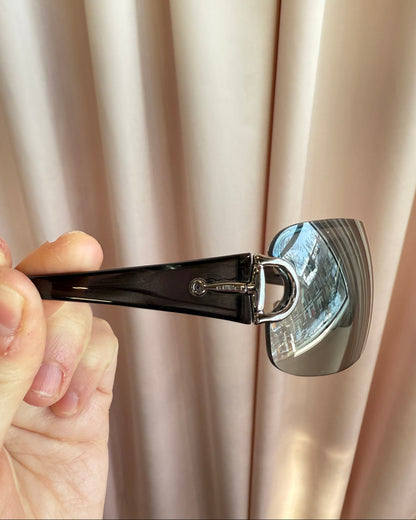 Gucci 2744 F/S Horsebit Black Half-Rim Sunglasses