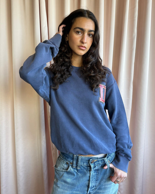 Dsquared² “League” Spell Out Logo Patch Navy Sweatshirt