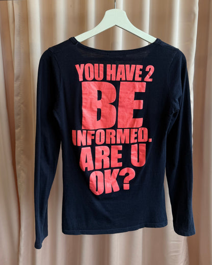 Japanese Brand "Assured" Graphic Long Sleeve Top