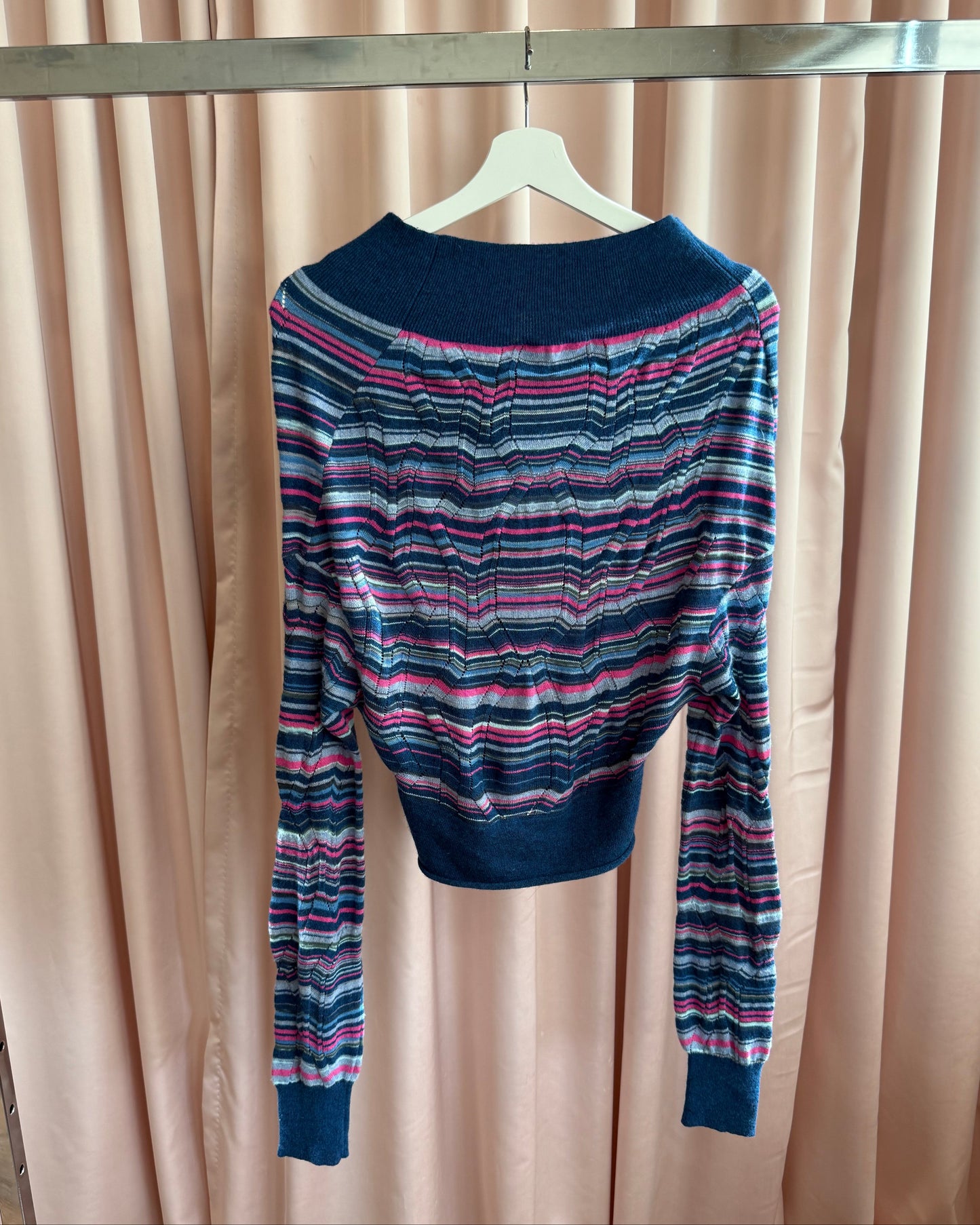 Kiko Kostadinov Bluette Stripe Tiwi Multi Cardigan