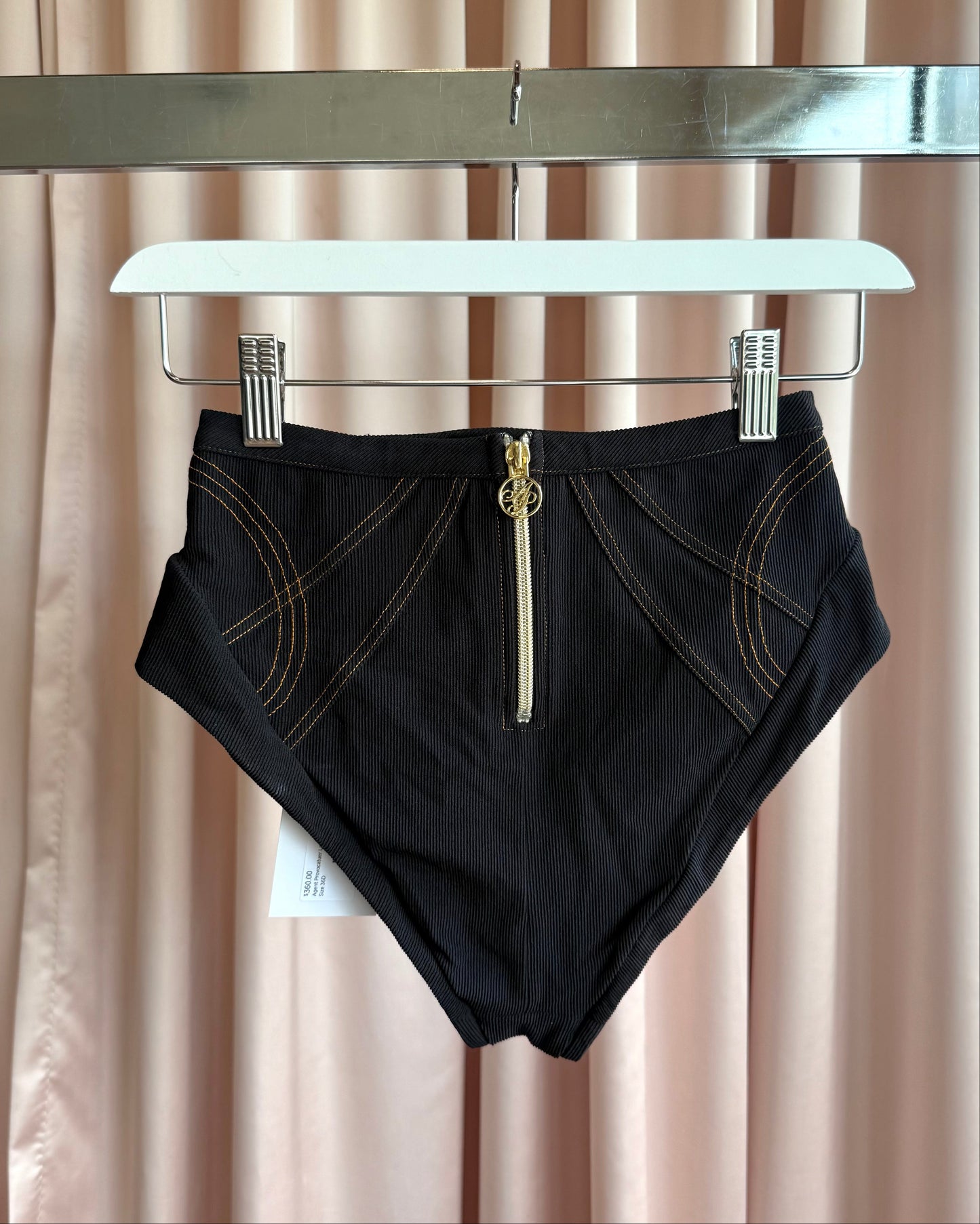 Agent Provocatuer Lace Up Dark Wash Denim Bikini