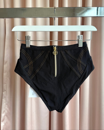 Agent Provocatuer Lace Up Dark Wash Denim Bikini