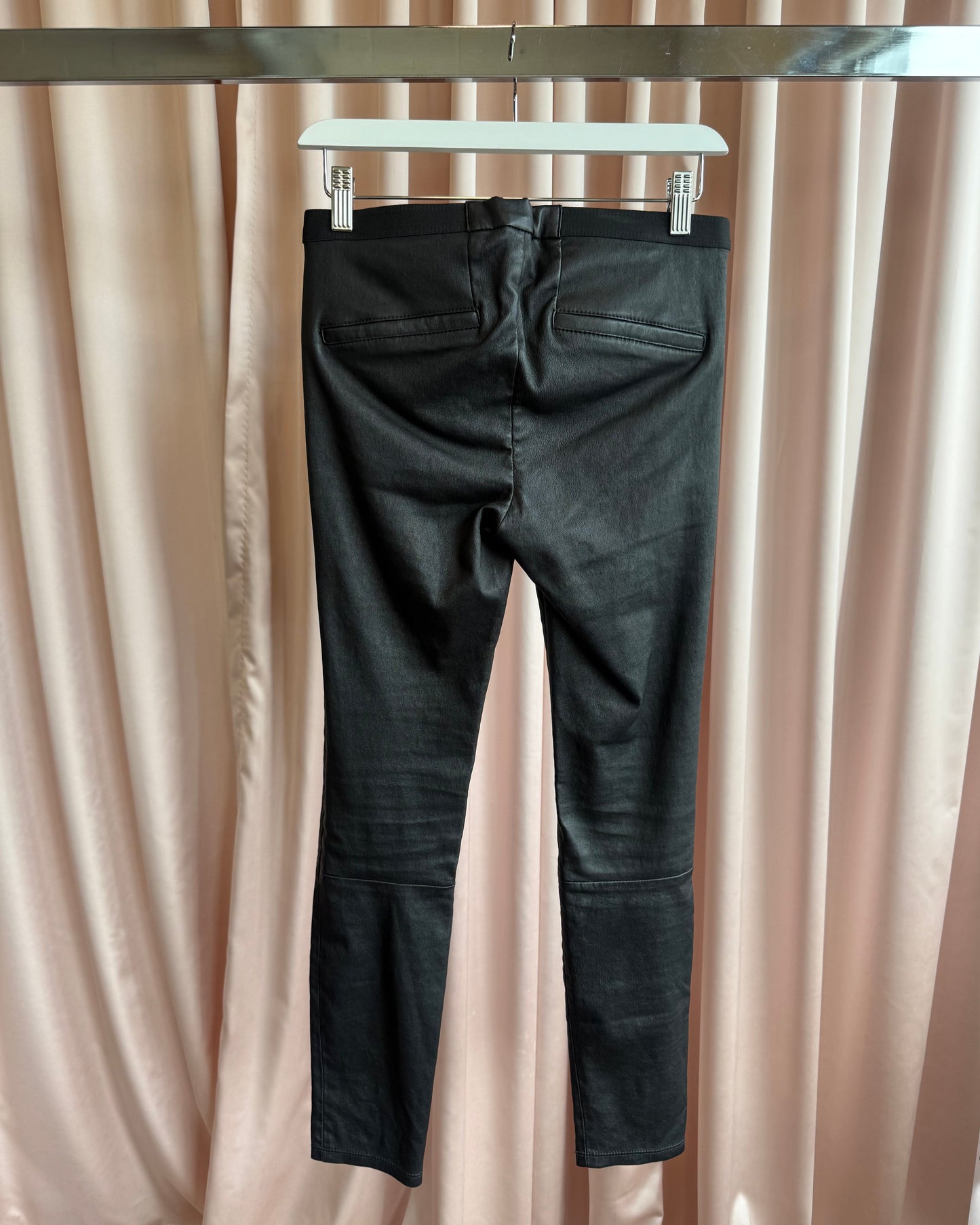 Helmut Lang Black Lamb Leather Leggings