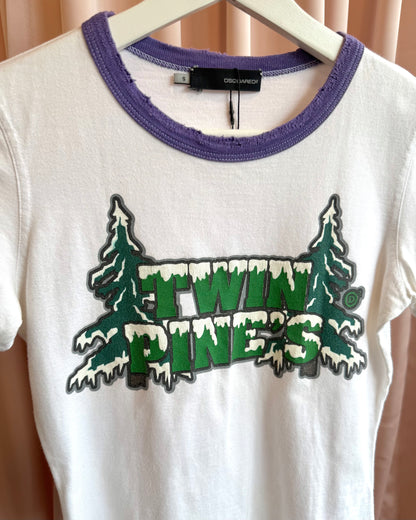 Dsquared² F/W 2004 "Twin Pines" Graphic Ringer T-Shirt
