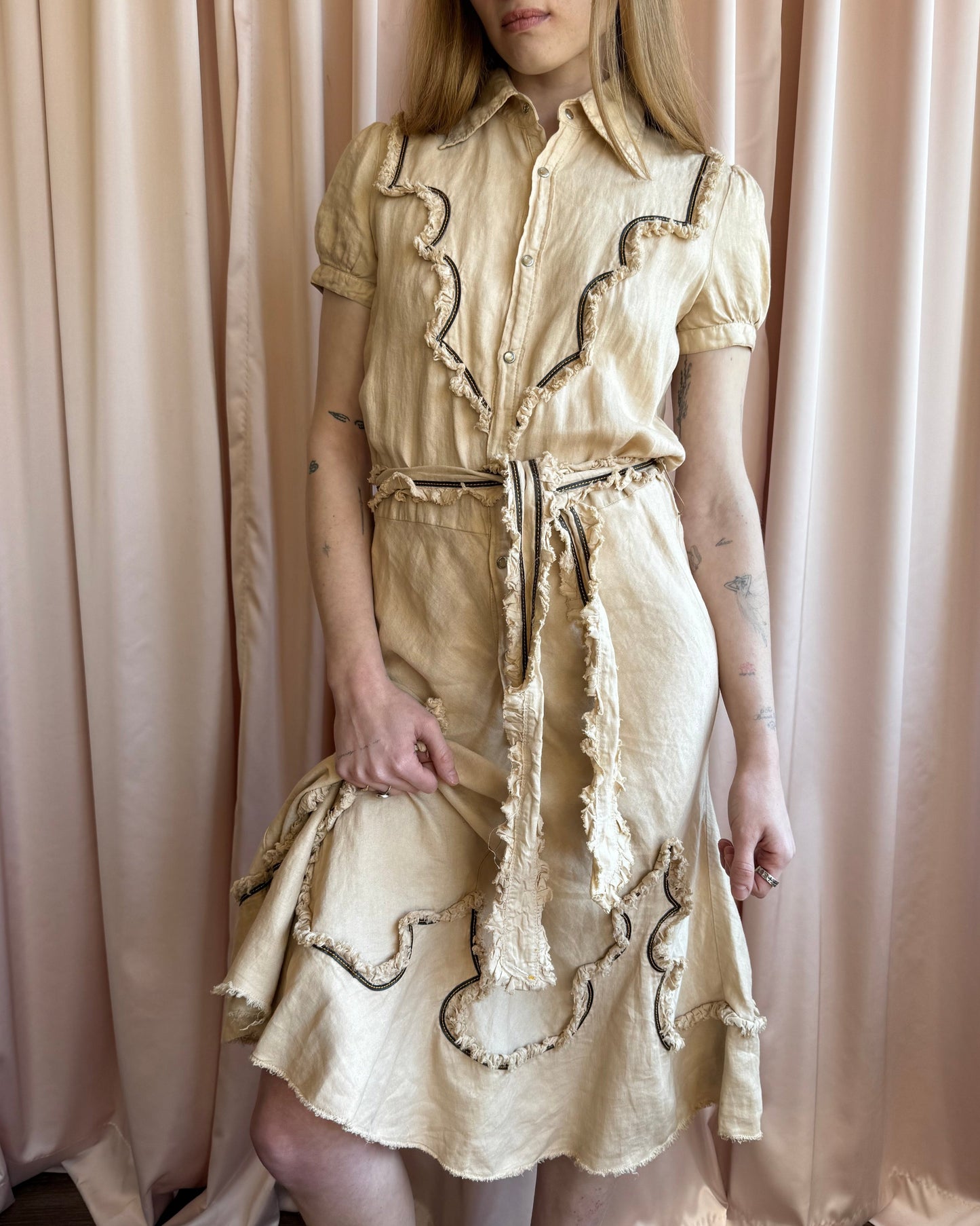 Dsquared² S/S 2006 Runway Western Short Sleeve Shirt Dress