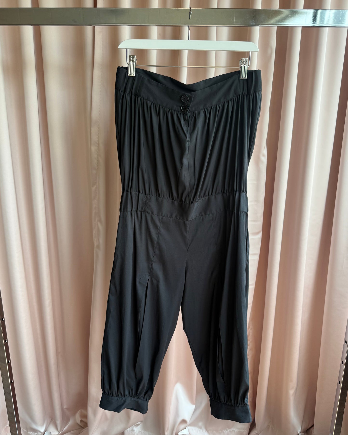 Anne Valerie Hash S/S 2008 Black Strapless Jumpsuit