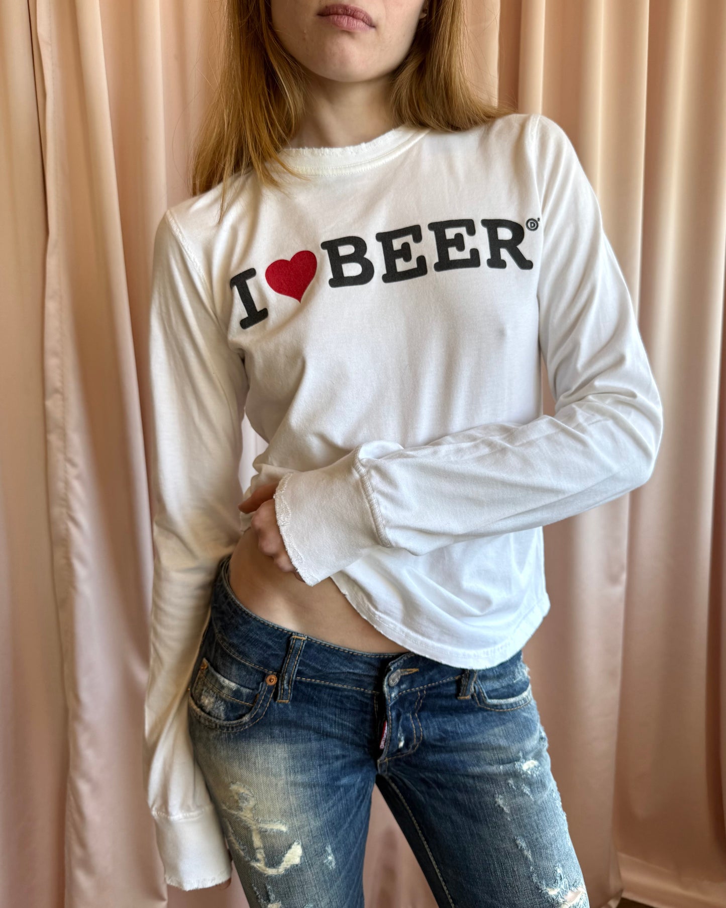 Dsquared² F/W 2004 "I Love Beer" Long Sleeve T-Shirt