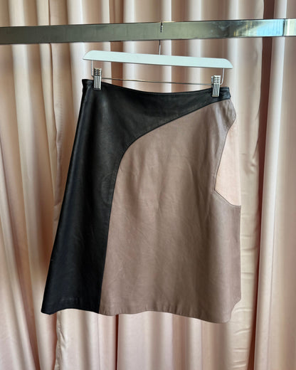 Marni Patchwork Leather Mid Length Skirt