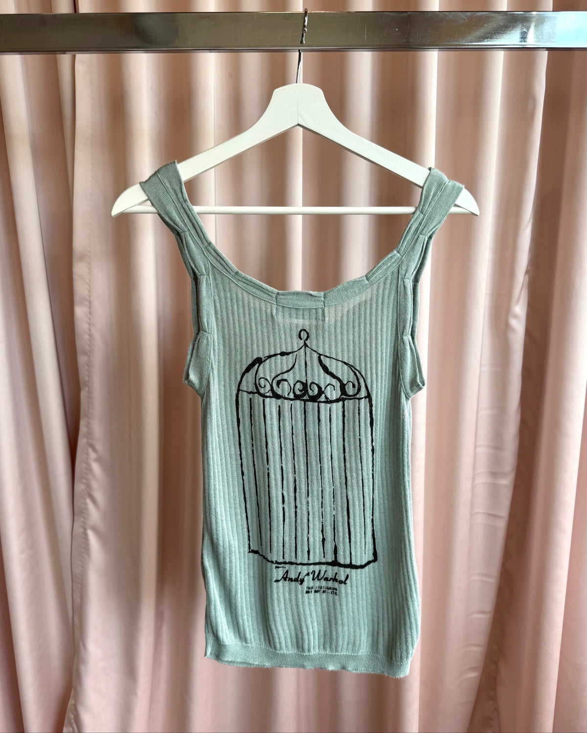 Hysteric Glamour Andy Warhol "Caged Bird" Knit Tank Top
