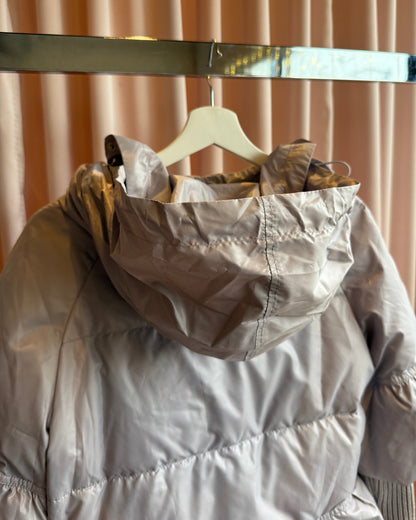 Italian Brand Lavender Knit Sleeve Puffer Jacket